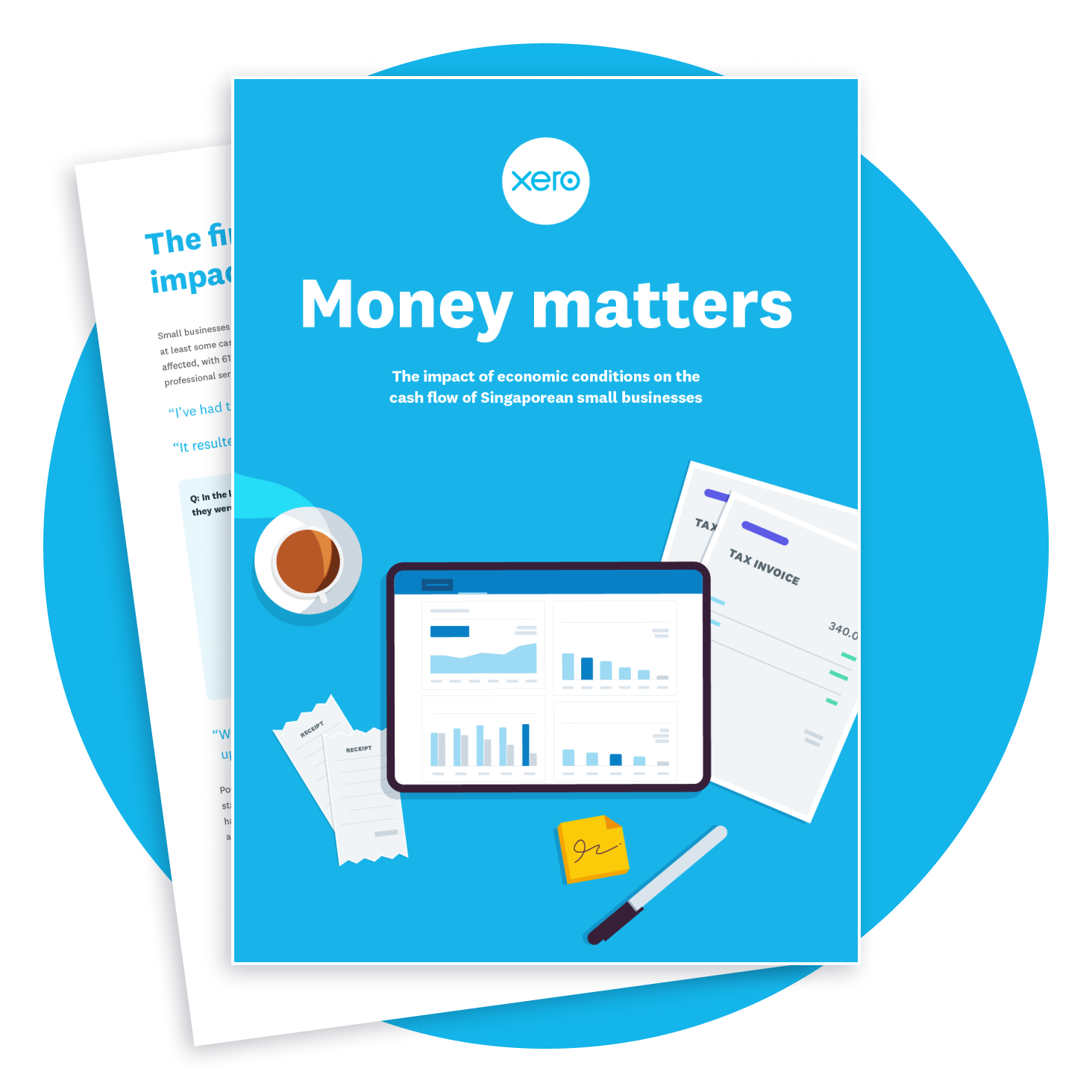 Image showing Xero documents detailing the economic conditions on Singaporean small businesses